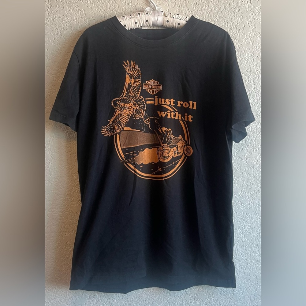 Harley-Davidson Black Just roll with it Short Sleeve Tee